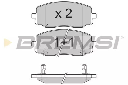 Комплект тормозных колодок BP3204 BREMSI