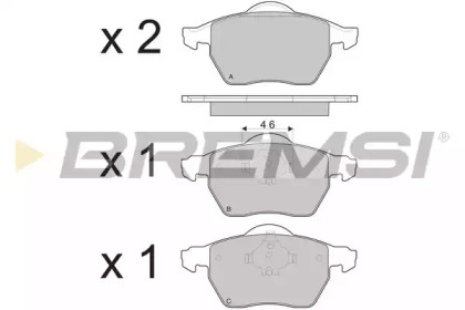 Комплект тормозных колодок BP3213 BREMSI