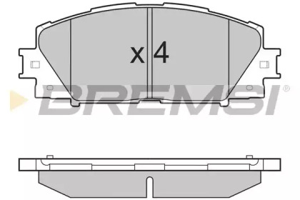 Комплект тормозных колодок BP3249 BREMSI