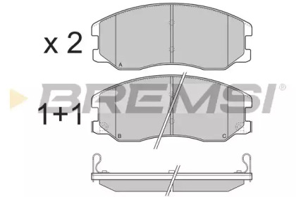 Комплект тормозных колодок BP3303 BREMSI