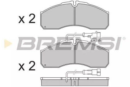 Комплект тормозных колодок BP3360 BREMSI