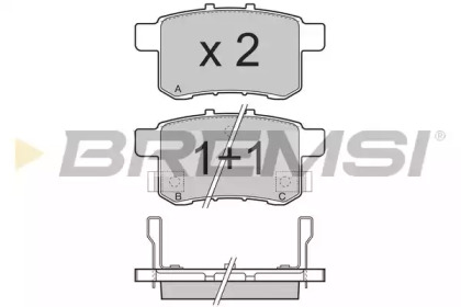 Комплект тормозных колодок BP3370 BREMSI