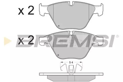 Комплект тормозных колодок BP3403 BREMSI