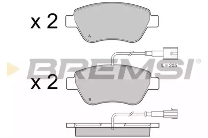 Комплект тормозных колодок BP3425 BREMSI