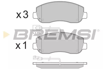 Комплект тормозных колодок BP3439 BREMSI