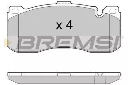 Комплект тормозных колодок BP3472 BREMSI