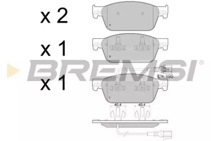 Комплект тормозных колодок BP3478 BREMSI