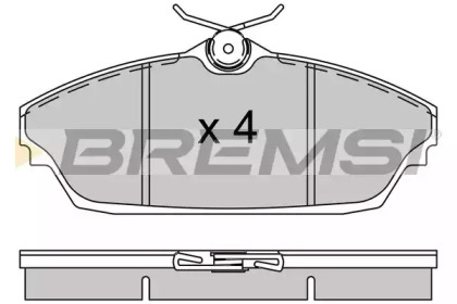 Комплект тормозных колодок BP3505 BREMSI