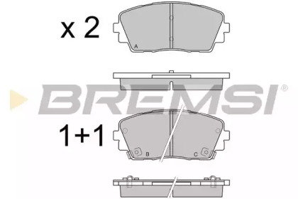 Комплект тормозных колодок BP3532 BREMSI