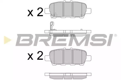 Комплект тормозных колодок BP3608 BREMSI