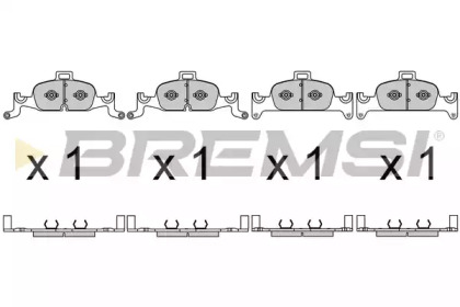 Комплект тормозных колодок BP3719 BREMSI