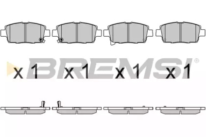 Комплект тормозных колодок BP3730 BREMSI