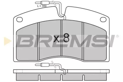 Комплект тормозных колодок BP7262 BREMSI