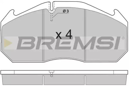 Комплект тормозных колодок BP7264 BREMSI