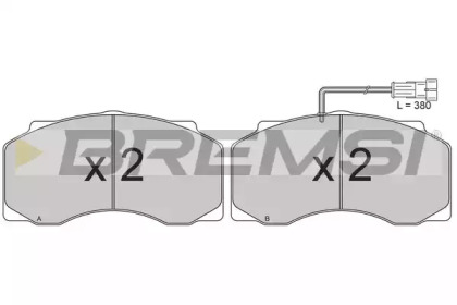 Комплект тормозных колодок BP7306 BREMSI