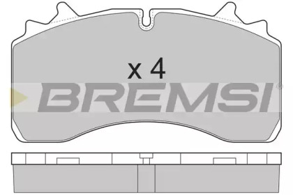 Комплект тормозных колодок BP7327 BREMSI