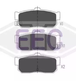 Комплект тормозных колодок BRP0842 EEC