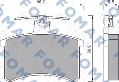 Комплект тормозных колодок FO 436981 FOMAR Friction