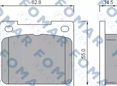 Комплект тормозных колодок FO 461585 FOMAR Friction