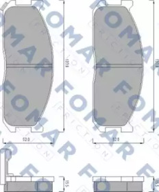 Комплект тормозных колодок FO 462881 FOMAR Friction