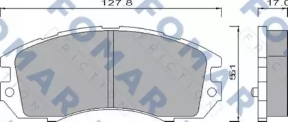 Комплект тормозных колодок FO 464181 FOMAR Friction