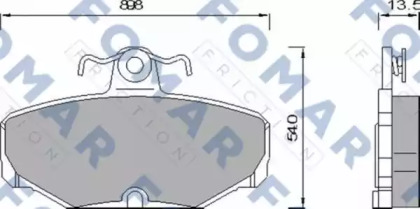 Комплект тормозных колодок FO 468981 FOMAR Friction