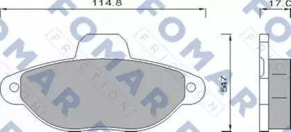 Комплект тормозных колодок FO 482881 FOMAR Friction