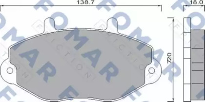 Комплект тормозных колодок FO 486481 FOMAR Friction