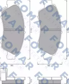 Комплект тормозных колодок FO 487281 FOMAR Friction