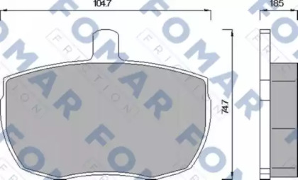 Комплект тормозных колодок FO 543081 FOMAR Friction