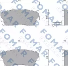 Комплект тормозных колодок FO 623781 FOMAR Friction