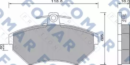 Комплект тормозных колодок FO 634281 FOMAR Friction