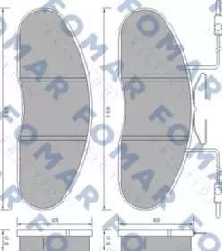 Комплект тормозных колодок FO 664281 FOMAR Friction