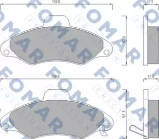 Комплект тормозных колодок FO 666981 FOMAR Friction