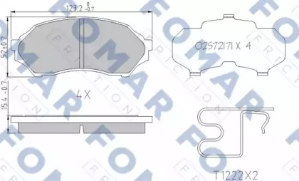 Комплект тормозных колодок FO 677981 FOMAR Friction