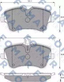 Комплект тормозных колодок FO 690581 FOMAR Friction