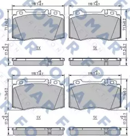 Комплект тормозных колодок FO 694181 FOMAR Friction