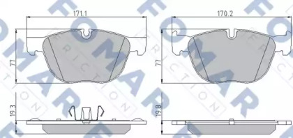 Комплект тормозных колодок FO 861481 FOMAR Friction