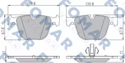 Комплект тормозных колодок FO 895081 FOMAR Friction