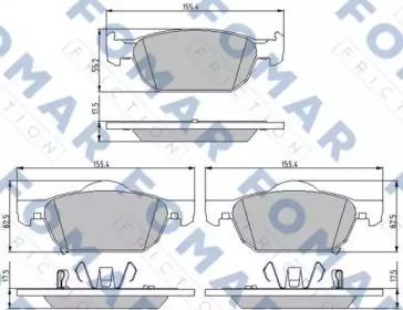 Комплект тормозных колодок FO 897381 FOMAR Friction