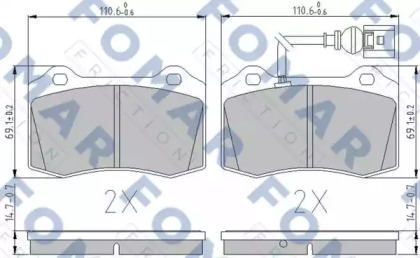 Комплект тормозных колодок FO 899181 FOMAR Friction