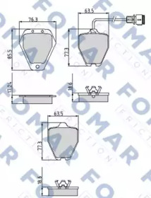 Комплект тормозных колодок FO 900481 FOMAR Friction