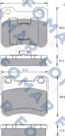 Комплект тормозных колодок FO 900681 FOMAR Friction