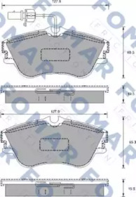 Комплект тормозных колодок FO 904181 FOMAR Friction