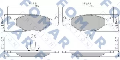 Комплект тормозных колодок FO 913881 FOMAR Friction