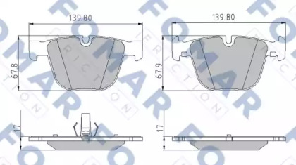 Комплект тормозных колодок FO 920881 FOMAR Friction