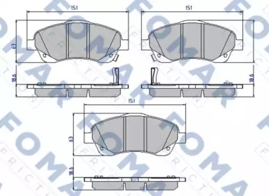 Комплект тормозных колодок FO 924281 FOMAR Friction