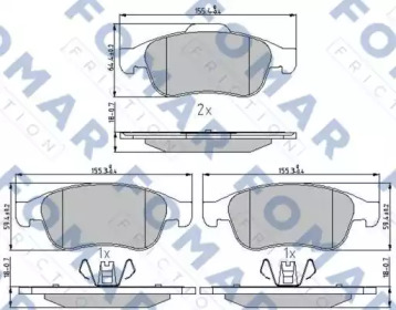 Комплект тормозных колодок FO 931481 FOMAR Friction