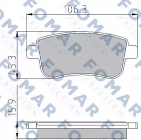 Комплект тормозных колодок FO 931581 FOMAR Friction