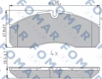 Комплект тормозных колодок FO 933581 FOMAR Friction